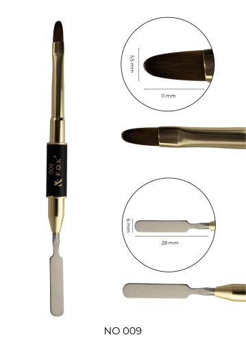 F.O.X Nail Art Double Brush for Acrylgel 009  